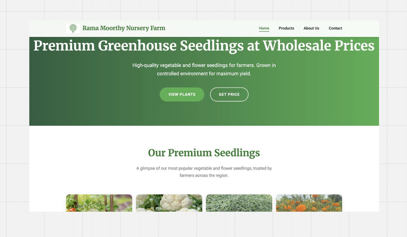Nursery Farm Website project screenshot